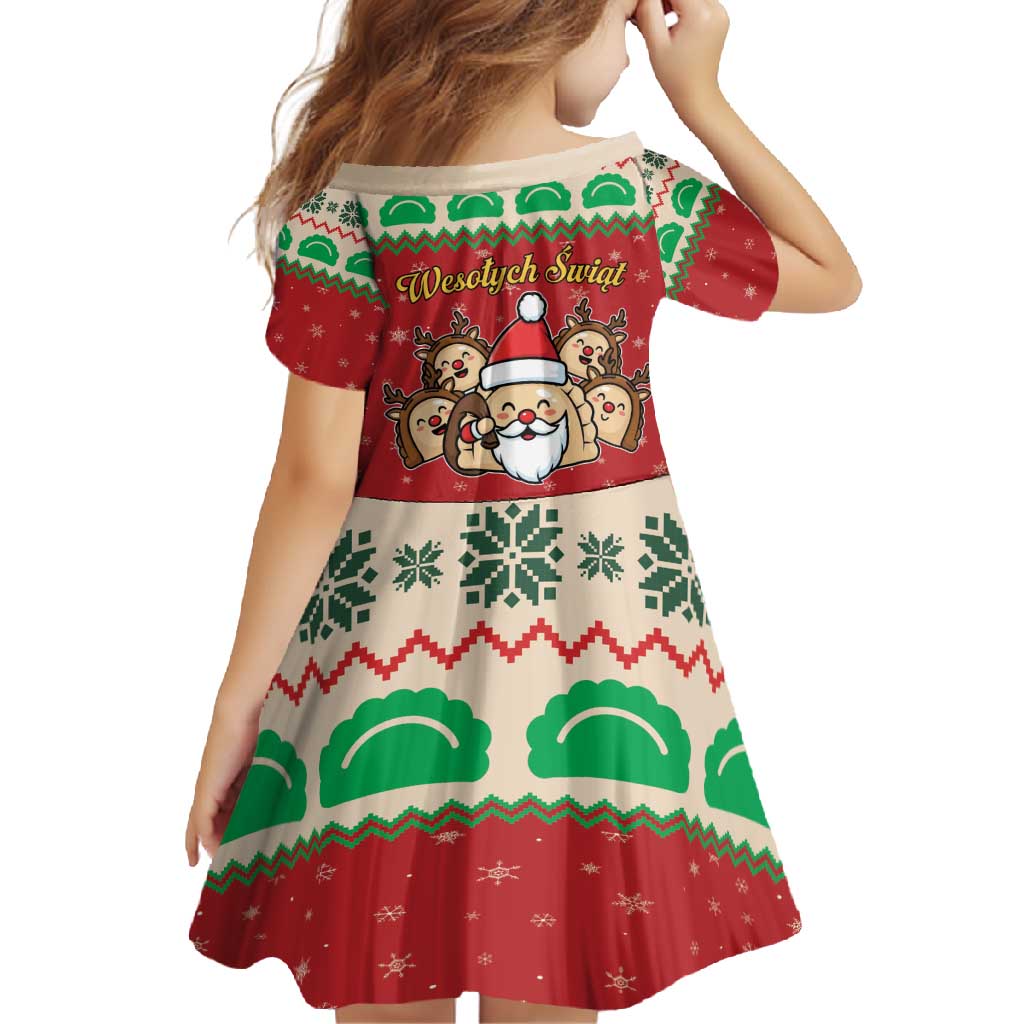 Poland Christmas Family Matching Mermaid Dress and Hawaiian Shirt Pierogi Mascot Santa Claus Wesołych Swiat - Wonder Print Shop