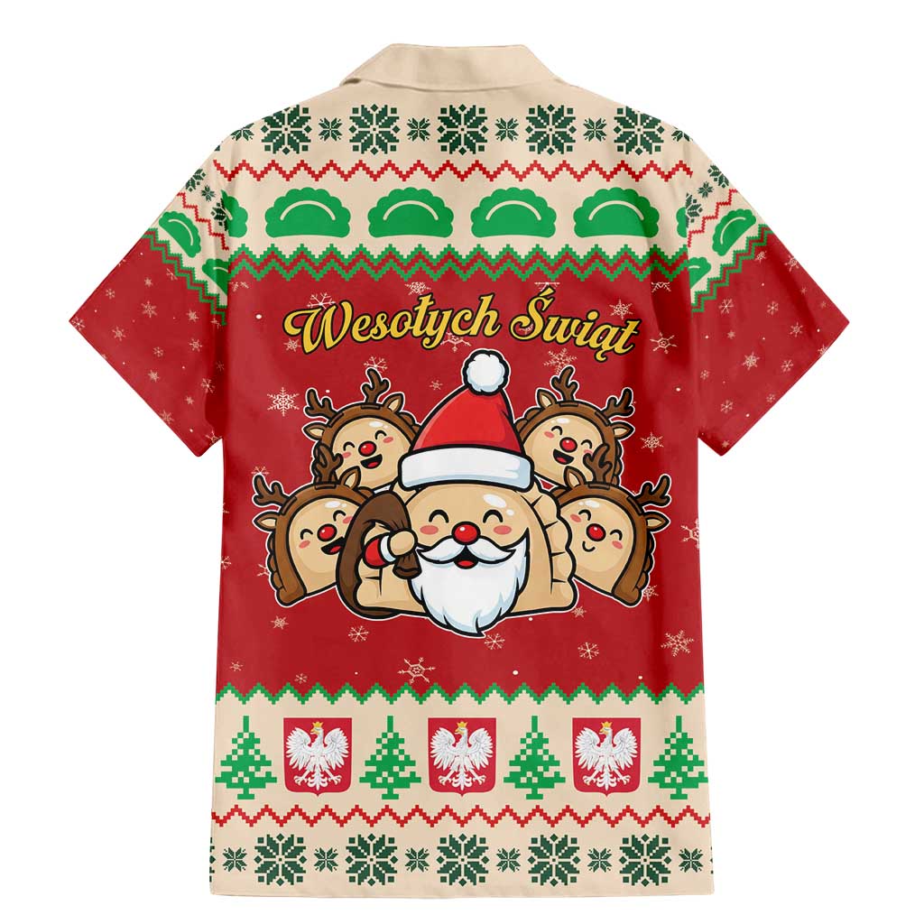 Poland Christmas Family Matching Mermaid Dress and Hawaiian Shirt Pierogi Mascot Santa Claus Wesołych Swiat - Wonder Print Shop