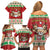 Poland Christmas Family Matching Off Shoulder Short Dress and Hawaiian Shirt Pierogi Mascot Santa Claus Wesołych Swiat - Wonder Print Shop