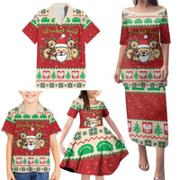 Poland Christmas Family Matching Puletasi and Hawaiian Shirt Pierogi Mascot Santa Claus Wesołych Swiat - Wonder Print Shop
