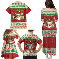Poland Christmas Family Matching Puletasi and Hawaiian Shirt Pierogi Mascot Santa Claus Wesołych Swiat - Wonder Print Shop