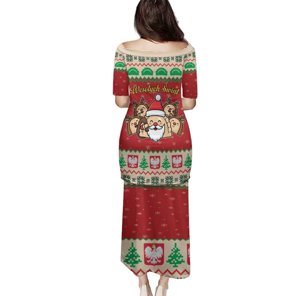 Poland Christmas Family Matching Puletasi and Hawaiian Shirt Pierogi Mascot Santa Claus Wesołych Swiat - Wonder Print Shop