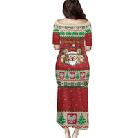 Poland Christmas Family Matching Puletasi and Hawaiian Shirt Pierogi Mascot Santa Claus Wesołych Swiat - Wonder Print Shop