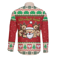 Poland Christmas Family Matching Short Sleeve Bodycon Dress and Hawaiian Shirt Pierogi Mascot Santa Claus Wesołych Swiat - Wonder Print Shop