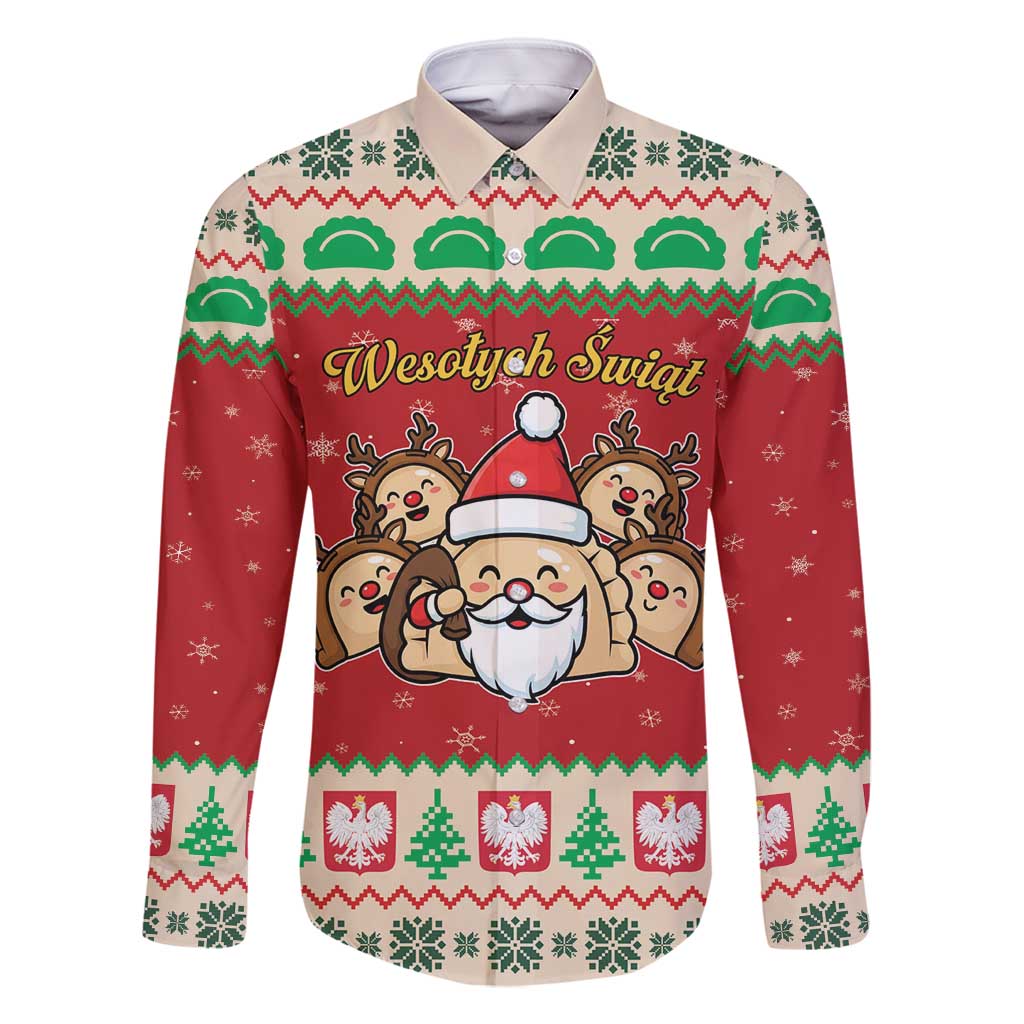 Poland Christmas Family Matching Tank Maxi Dress and Hawaiian Shirt Pierogi Mascot Santa Claus Wesołych Swiat - Wonder Print Shop