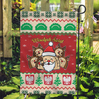 Poland Christmas Garden Flag Pierogi Mascot Santa Claus Wesołych Swiat - Wonder Print Shop