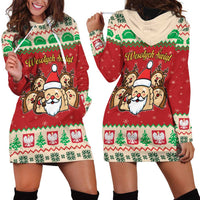 Poland Christmas Hoodie Dress Pierogi Mascot Santa Claus Wesołych Swiat - Wonder Print Shop