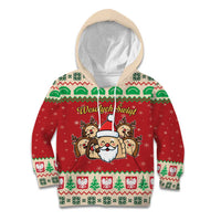 Poland Christmas Kid Hoodie Pierogi Mascot Santa Claus Wesołych Swiat - Wonder Print Shop