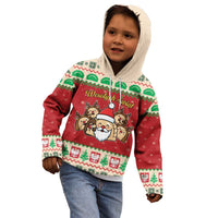 Poland Christmas Kid Hoodie Pierogi Mascot Santa Claus Wesołych Swiat - Wonder Print Shop