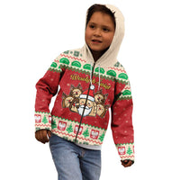 Poland Christmas Kid Hoodie Pierogi Mascot Santa Claus Wesołych Swiat - Wonder Print Shop