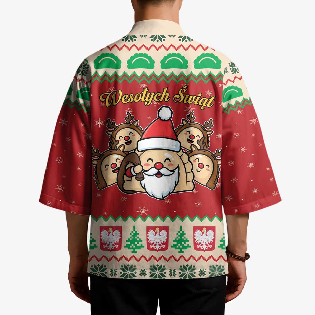 Poland Christmas Kimono Pierogi Mascot Santa Claus Wesołych Swiat - Wonder Print Shop