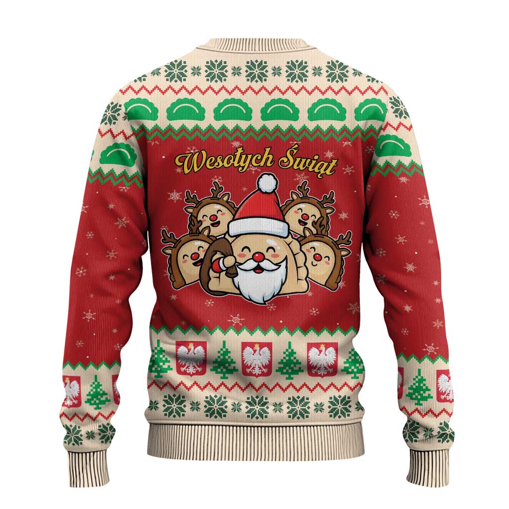Poland Christmas Ugly Christmas Sweater Pierogi Mascot Santa Claus Wesołych Swiat - Wonder Print Shop