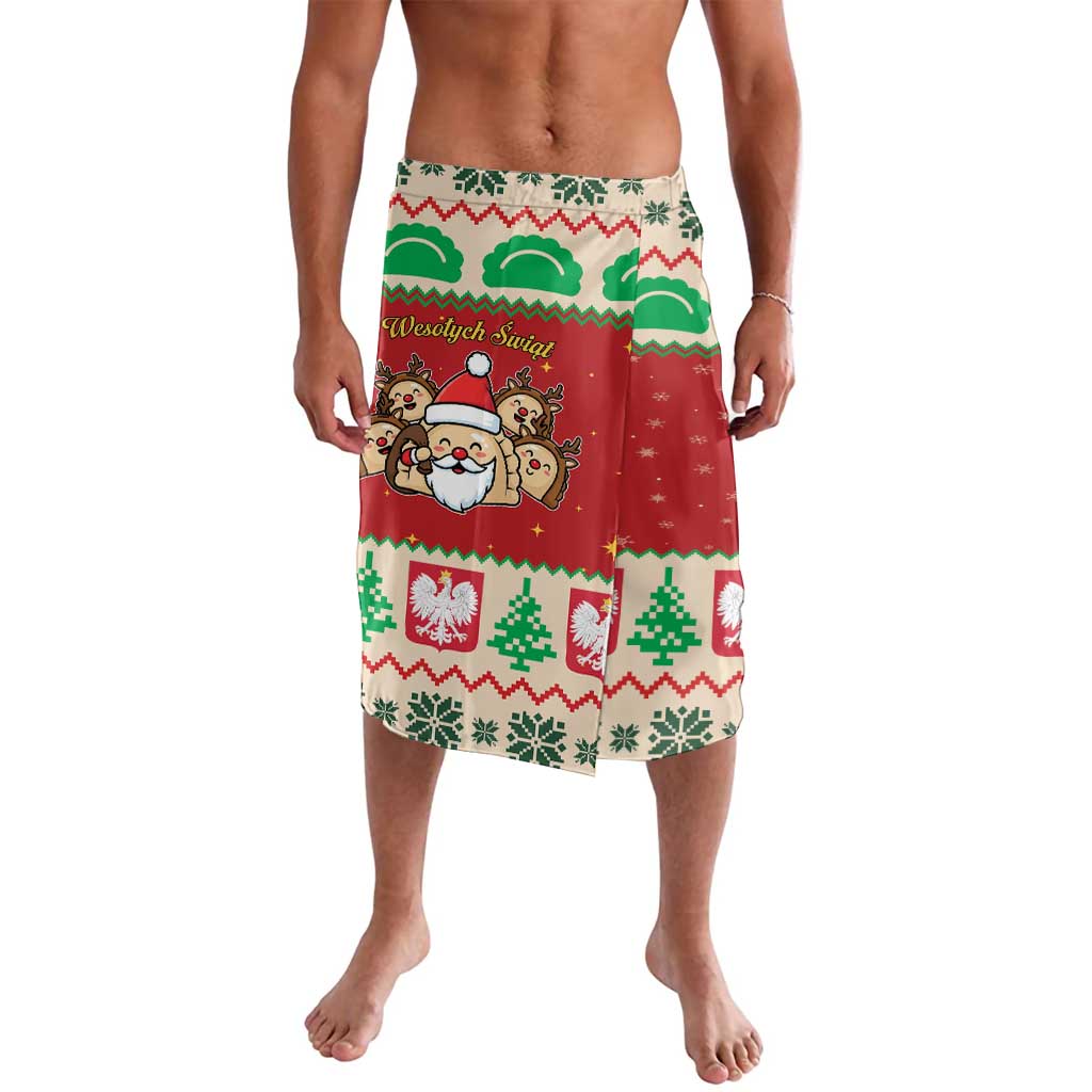 Poland Christmas Lavalava Pierogi Mascot Santa Claus Wesołych Swiat - Wonder Print Shop