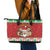 Poland Christmas Leather Tote Bag Pierogi Mascot Santa Claus Wesołych Swiat - Wonder Print Shop