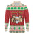 Poland Christmas Long Sleeve Polo Shirt Pierogi Mascot Santa Claus Wesołych Swiat - Wonder Print Shop