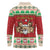 Poland Christmas Long Sleeve Polo Shirt Pierogi Mascot Santa Claus Wesołych Swiat - Wonder Print Shop