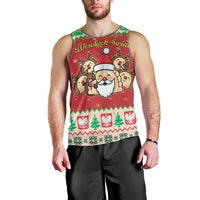 Poland Christmas Men Tank Top Pierogi Mascot Santa Claus Wesołych Swiat - Wonder Print Shop