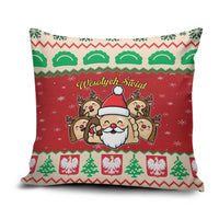 Poland Christmas Pillow Cover Pierogi Mascot Santa Claus Wesołych Swiat - Wonder Print Shop