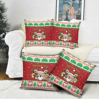 Poland Christmas Pillow Cover Pierogi Mascot Santa Claus Wesołych Swiat - Wonder Print Shop