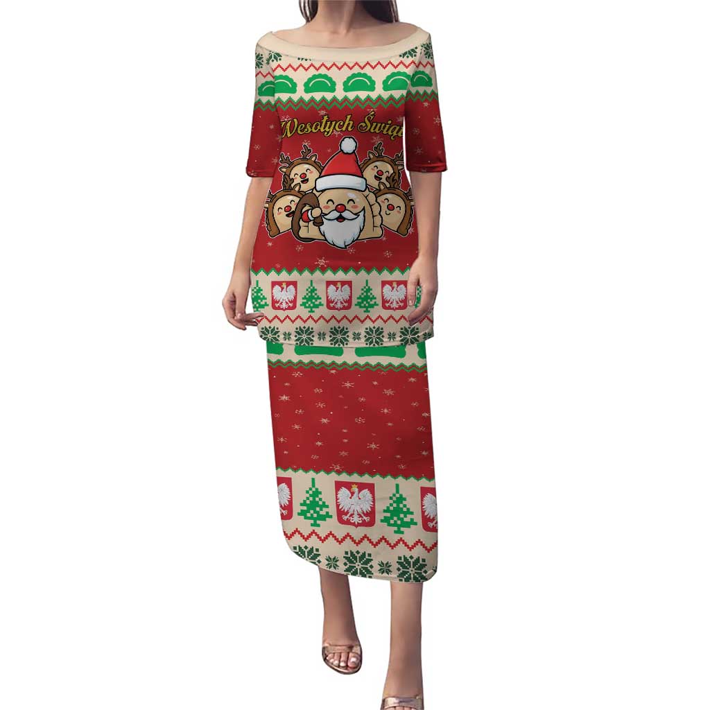 Poland Christmas Puletasi Pierogi Mascot Santa Claus Wesołych Swiat - Wonder Print Shop