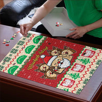 Poland Christmas Puzzle Pierogi Mascot Santa Claus Wesołych Swiat - Wonder Print Shop