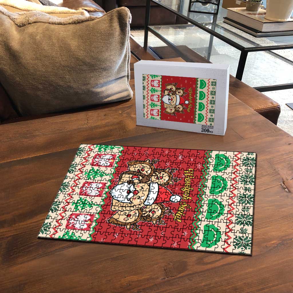 Poland Christmas Puzzle Pierogi Mascot Santa Claus Wesołych Swiat - Wonder Print Shop