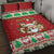 Poland Christmas Quilt Bed Set Pierogi Mascot Santa Claus Wesołych Swiat - Wonder Print Shop
