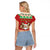 Poland Christmas Raglan Cropped T Shirt Pierogi Mascot Santa Claus Wesołych Swiat - Wonder Print Shop