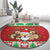 Poland Christmas Round Carpet Pierogi Mascot Santa Claus Wesołych Swiat - Wonder Print Shop