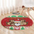 Poland Christmas Round Carpet Pierogi Mascot Santa Claus Wesołych Swiat - Wonder Print Shop