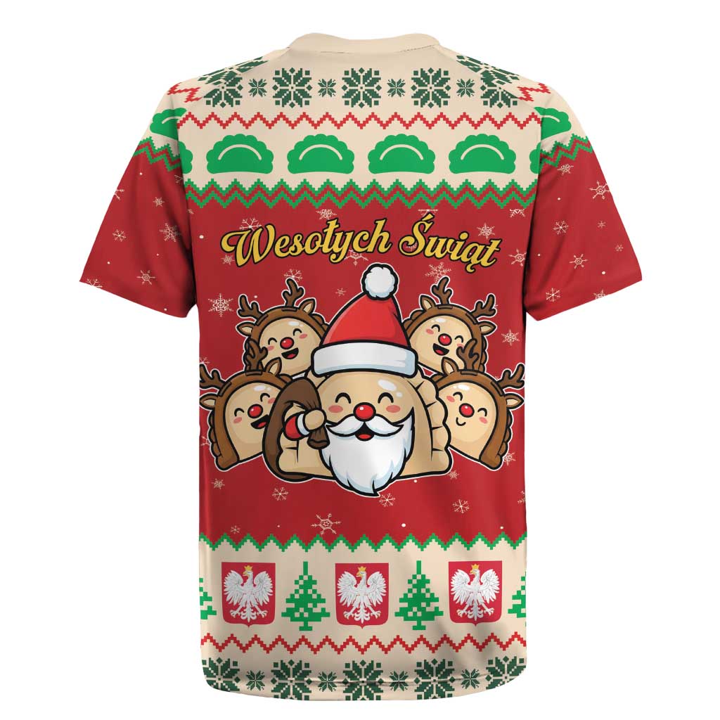 Poland Christmas Rugby Jersey Pierogi Mascot Santa Claus Wesołych Swiat - Wonder Print Shop