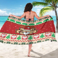 Poland Christmas Sarong Pierogi Mascot Santa Claus Wesołych Swiat - Wonder Print Shop