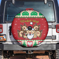 Poland Christmas Spare Tire Cover Pierogi Mascot Santa Claus Wesołych Swiat - Wonder Print Shop