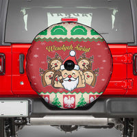 Poland Christmas Spare Tire Cover Pierogi Mascot Santa Claus Wesołych Swiat - Wonder Print Shop