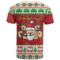 Poland Christmas T Shirt Pierogi Mascot Santa Claus Wesołych Swiat - Wonder Print Shop