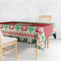 Poland Christmas Tablecloth Pierogi Mascot Santa Claus Wesołych Swiat - Wonder Print Shop