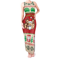 Poland Christmas Tank Maxi Dress Pierogi Mascot Santa Claus Wesołych Swiat - Wonder Print Shop