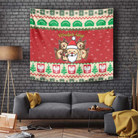 Poland Christmas Tapestry Pierogi Mascot Santa Claus Wesołych Swiat - Wonder Print Shop