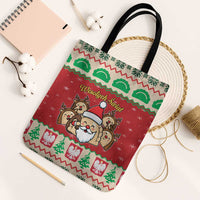 Poland Christmas Tote Bag Pierogi Mascot Santa Claus Wesołych Swiat - Wonder Print Shop