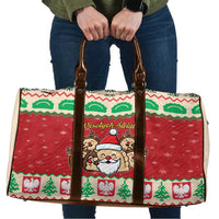 Poland Christmas Travel Bag Pierogi Mascot Santa Claus Wesołych Swiat - Wonder Print Shop