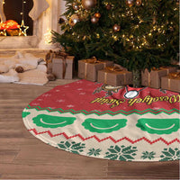 Poland Christmas Tree Skirt Pierogi Mascot Santa Claus Wesołych Swiat - Wonder Print Shop