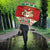 Poland Christmas Umbrella Pierogi Mascot Santa Claus Wesołych Swiat - Wonder Print Shop
