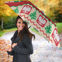 Poland Christmas Umbrella Pierogi Mascot Santa Claus Wesołych Swiat - Wonder Print Shop