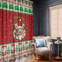 Poland Christmas Window Curtain Pierogi Mascot Santa Claus Wesołych Swiat - Wonder Print Shop