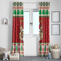 Poland Christmas Window Curtain Pierogi Mascot Santa Claus Wesołych Swiat - Wonder Print Shop