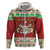 Poland Christmas Zip Hoodie Pierogi Mascot Santa Claus Wesołych Swiat - Wonder Print Shop