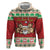 Poland Christmas Zip Hoodie Pierogi Mascot Santa Claus Wesołych Swiat - Wonder Print Shop