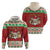 Poland Christmas Zip Hoodie Pierogi Mascot Santa Claus Wesołych Swiat - Wonder Print Shop