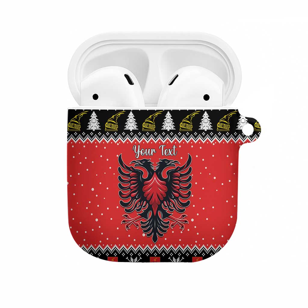 Personalized Albania Christmas Eagle AirPods Case The Double-headed Eagle - Wonder Print Shop