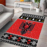 Personalized Albania Christmas Eagle Area Rug The Double-headed Eagle - Wonder Print Shop